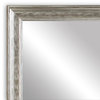 Crenshaw Framed Wall Mirror, Silver, 28" X 54"