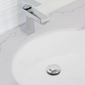 STYLISH 19" Oval Undermount Ceramic Bathroom Sink With 2 Overflow Finishes