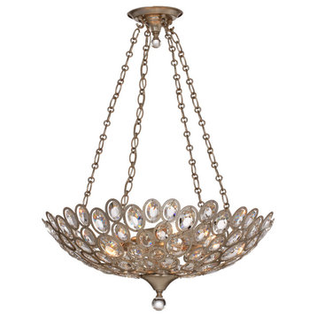 Crystorama 7584-DT 3 Light Chandelier in Distressed Twilight