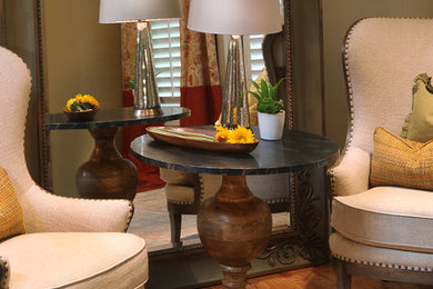Example of a large transitional home design design in Other