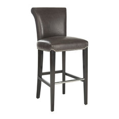 Nailhead Trim Leather Bar Stool Bar Stools and Counter Stools - Shop