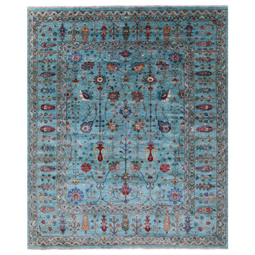 Persian Tabriz Hand Knotted Rug 8' 1" X 9' 6" - Q17735
