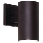 AFX Inc. - Everly 8" Outdoor LED Wall Sconce, Adjustable CCT, Black - Illuminate your outdoor spaces with the Everly Outdoor LED Wall Sconce, expertly crafted from durable aluminum and glass. Its frosted glass diffuser creates a soft and inviting glow, complementing the sconce's die cast aluminum construction. With standard mounting holes and hardware included, this modern-transitional style sconce offers both easy installation and the convenience of adjustable color temperature, allowing you to personalize your outdoor lighting experience.