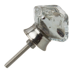 GlideRite Hardware - 1.75" Pyramid Mercury Glass India Cabinet Knob - Cabinet And Drawer Knobs