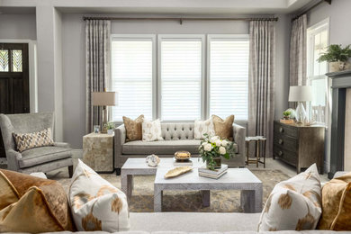 Transitional Dream Living Room in South Livermore