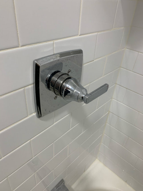 Bathroom fixtures are different chrome finishes