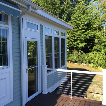 3 Season Addition, Composite Deck and Custom Composite/Stainless Cable Railing
