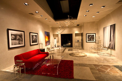 Inspiration for a contemporary living room remodel in Los Angeles