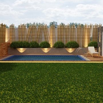 Roof Garden with Swimming Pool, Interior Designed by JI Architects