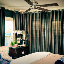 drapes/wall over window