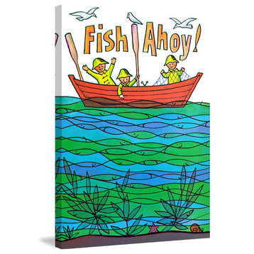 "Fish Ahoy!" Painting Print on Canvas by Curtis