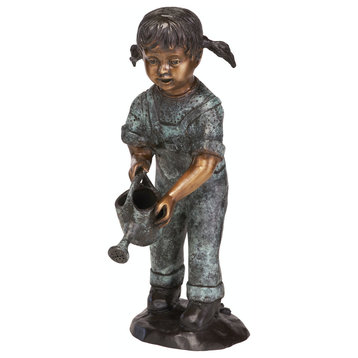 Watering Can Caitlyn Bronze Statue
