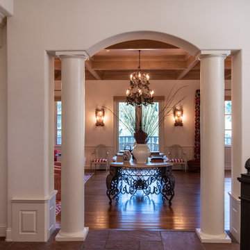 Arched Entryway to a Victorian Living Room