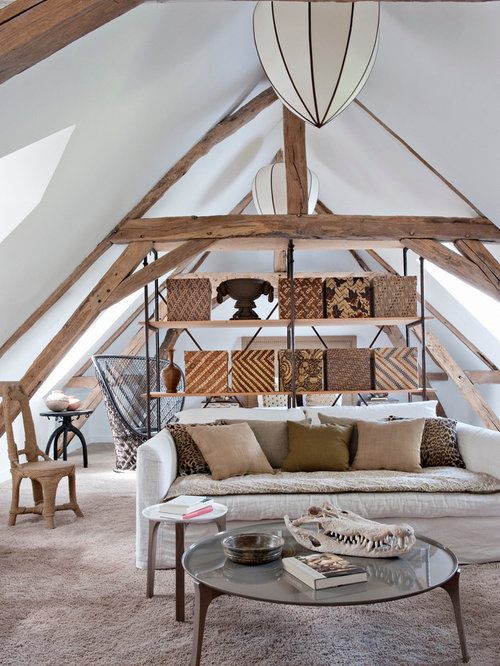 Farmhouse Loft-Style Living Room Design Ideas, Remodels ...