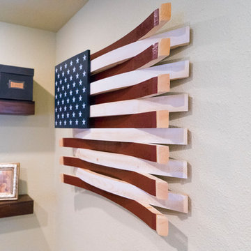 Wine Barrel American Flag