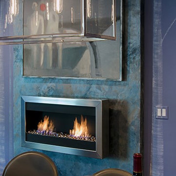Modern Kitchens with Fireplaces