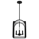 Hunter - Hunter 19081 Dukestown-4-Light Pendant, Transitional Style-12" - 19081The Dukestown is a work of art. Arched silhouettesDukestown-4 Light Pe Natural Iron/Silver  *UL Approved: YES Energy Star Qualified: n/a ADA Certified: n/a  *Number of Lights: 4-*Wattage:60w E12 Candelabra Base bulb(s) *Bulb Included:No *Bulb Type:E12 Candelabra Base *Finish Type:Natural Iron/Silver Leaf