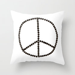 Illustration Peace Throw Pillow by Elina Dahl - Decorative Pillows