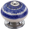 Ceramic Round, 1-3/5'', Decorative Hardware, Gray Drawer Cabinet knob 10-Pcs