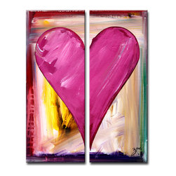 Ready2HangArt - Heartwork "Daffodil" 2-Piece Canvas Art Set, 40"x16" - Prints And Posters