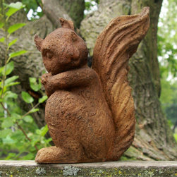 Animals FS8732 Forest Squirrel Statue in Sandstone - Garden Statues And Yard Art
