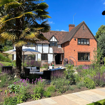 Beautiful paving and planting scheme