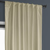 Heritage Plush Velvet Curtain Single Panel, Macchiato Beige, 50"x96"