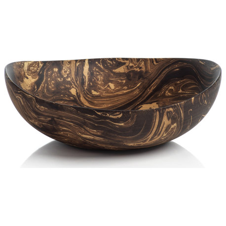 Vinceta  Marbleized Mango Wood Bowl