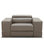 Modern Luxor Reclining Chair with Power Headrests - Slate Top Grain Leather