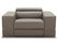 Modern Luxor Reclining Chair with Power Headrests - Slate Top Grain Leather