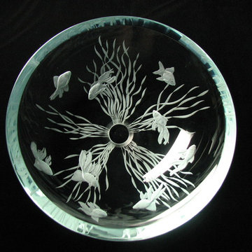 engraved goldfish sink