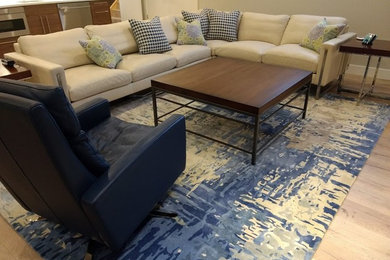Example of a trendy family room design in Edmonton