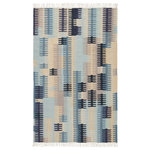 Jaipur Living - Jaipur Living Carver Indoor/Outdoor Abstract Blue/Gray Area Rug, 7'10"x9'10" - A geometric Southwestern design makes a boldly modern statement on the Desert Carver area rug. Constructed of weather-resistant polyester, this hand-loomed flatweave boasts incredible durability for both indoor and outdoor use. This multi-colored accent showcases cool tones of blue, gray, and white for a vivid addition to patios and chic living spaces.