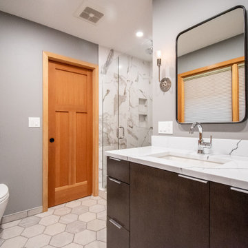Modern Master Bathroom With Walk In Shower