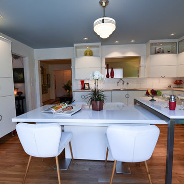New pass-through allows view into other rooms without seeing into kitchen