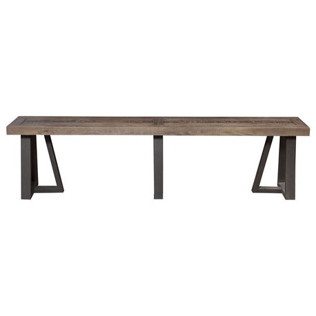 Alpine Furniture Prairie Wood Dining Bench in Natural-Black