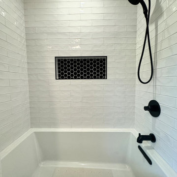 Elegant Rustic Luxe Bathroom renovation.