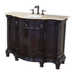Bellaterra Home - Bellaterra Home Dublin CM 48 in. Single Bathroom Vanity in Dark Mahogany with Ma - Bathroom Vanities And Sink Consoles