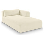 Meridian Furniture - Shaggy Upholstered Chaise Lounge, Cream, Corduroy Performance Fabric - Indulge in the allure of the Cream Corduroy Performance Fabric Shaggy Chaise by Meridian Furniture. Its captivating design and luxurious Cream Corduroy Performance Fabric elevate any space with effortless elegance. Crafted with precision and durability in mind, this stunning piece becomes the focal point of gatherings, fostering moments of connection and warmth. Embrace sophistication and style with the Shaggy Chaise, a testament to exquisite taste and timeless beauty.