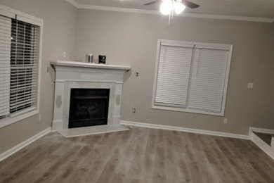 Family room - modern family room idea in Raleigh