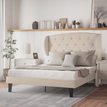 ARBO Upholstered Platform Beds with Headboards