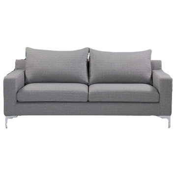 Harbo Modern 3 Seater Livingroom Sofa, Medium Gray