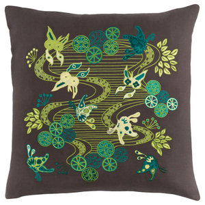 Nature Pillow Cover Only Square 20 X20 Contemporary