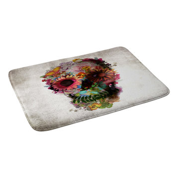Ali Gulec Gardening Floral SkullMemory Foam Bath Mat