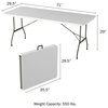 6' Folding Table Indoor/Outdoor Table for Dining, Buffets, Crafts, Cards
