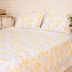 Yellow Cotton Sheet Sets - Sheet And Pillowcase Sets