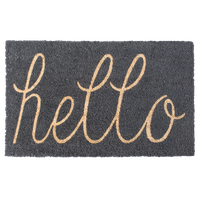 Gray Hello Doormat