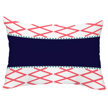 Knot Fancy 14"x20" Abstract Decorative Outdoor Pillow, Orange
