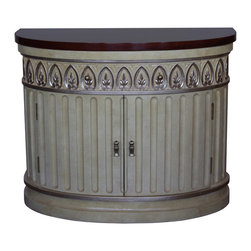 Fluted Demilune Cabinet - Accent Chests And Cabinets