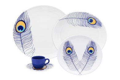 Oxford Loop Porcelain Dinnerware Set, 20 Pieces